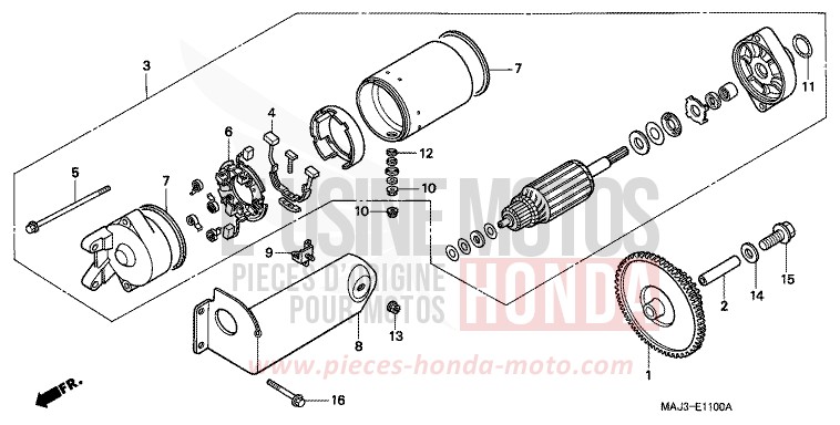 ANLASSER von Pan-European ABS MUTE BLACK METALLIC (NH359) von 1996